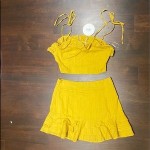 Mustard yellow skirt set
